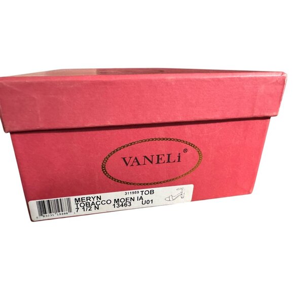 Vaneli Meryn Ankle Strap Block Heel Sandals 7.5 N Womens Shimmering Fabric‎ Open - Picture 13 of 13